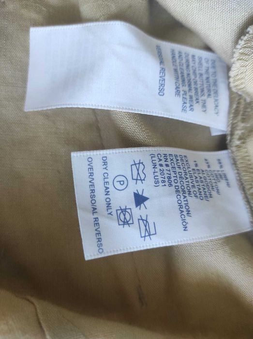 Spodnie letnie Tommy Hilfiger bawełna len, roz2, jasny beż, oryginalne