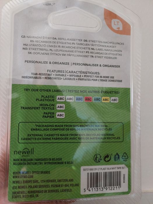 Rolo DYMO plástico branco