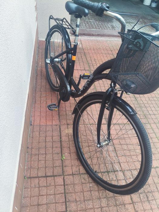Rower Miejski Damski "City Bike" CZARNY + KOSZYK | 3 BIEGI Okazja !!!