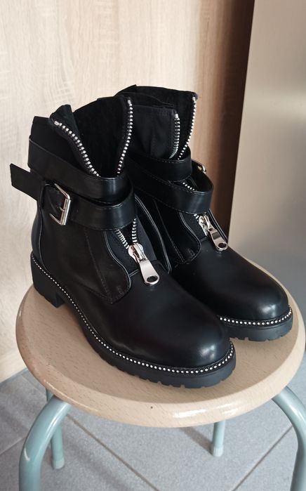 Czarne botki - rozmiar 37