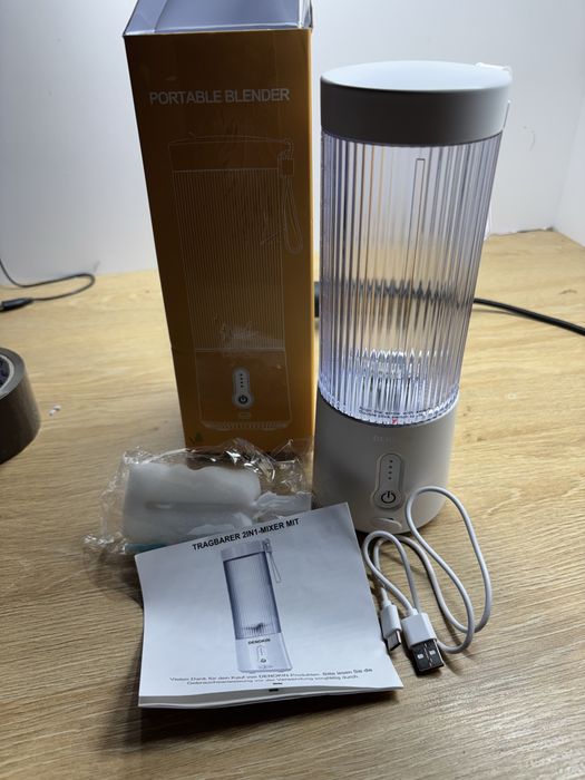 Denokin przenośny blender 450ml kolor biały