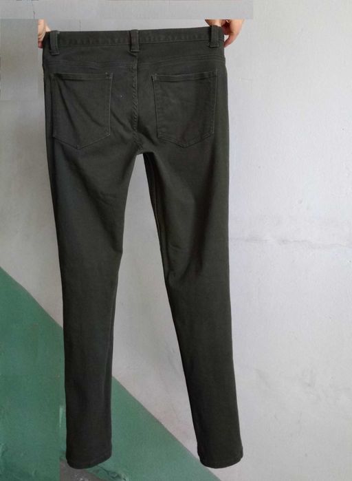 р 10 /44-46 джинси штани слім хакі в стилі мілітарі стрейчеві Denim Co