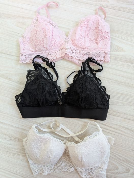 3 biustonosze h&m rozmiar 75B