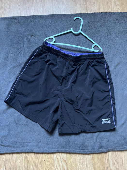 Slazenger oryginał spodenki szorty sportowe czarne M/L  z logo