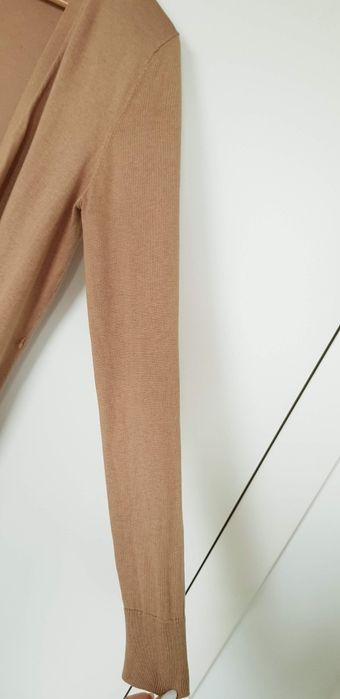 Massimo Dutti, camelowy kardigan/narzutka