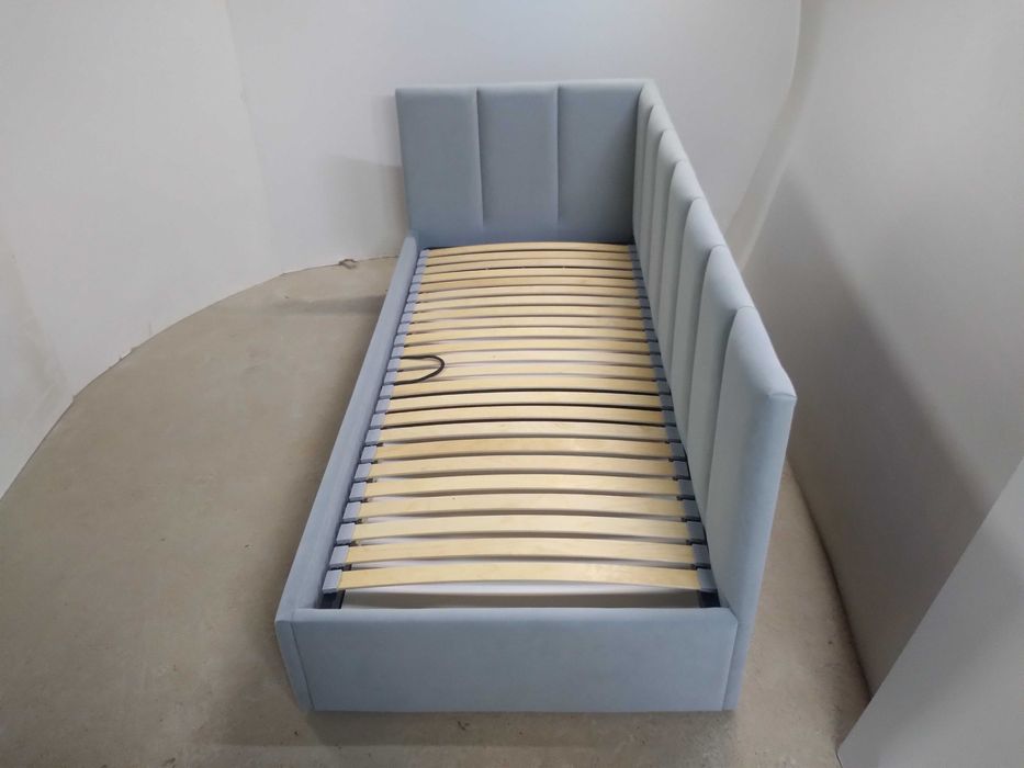 PROMOCJA Łóżko Tapicerowane MłodzieżoweNarożne StelażMetalowyPojemnik