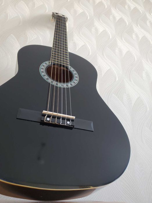 гитара 3/4 для ребенка классическая с мягкими струнами черная