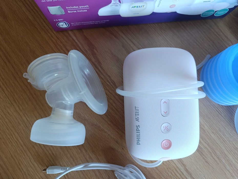 Conjunto Philips Avent bomba elétrica + biberões + copos