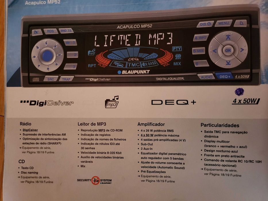Auto radio Blaupunkt Acapulco Mp52 Novo