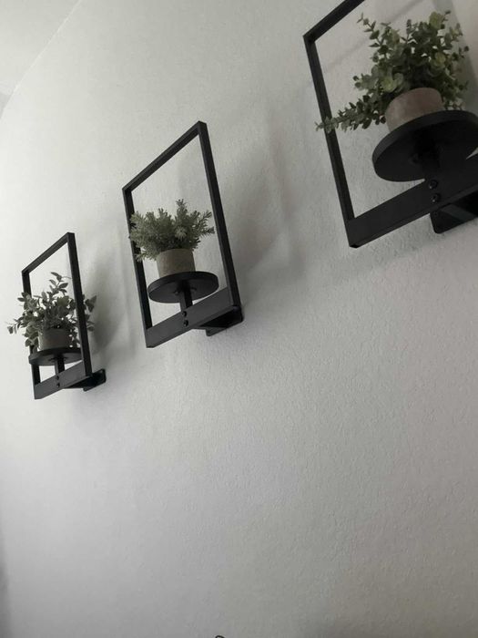 Kwietniki 3 sztuki na kwiaty stojaki ścienne na ścianę oryginalne loft