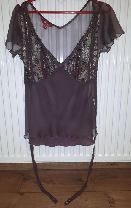 Bluzka Monsoon S/36 jedwab nowa śliczna wiosna/lato/impreza/Sylwester