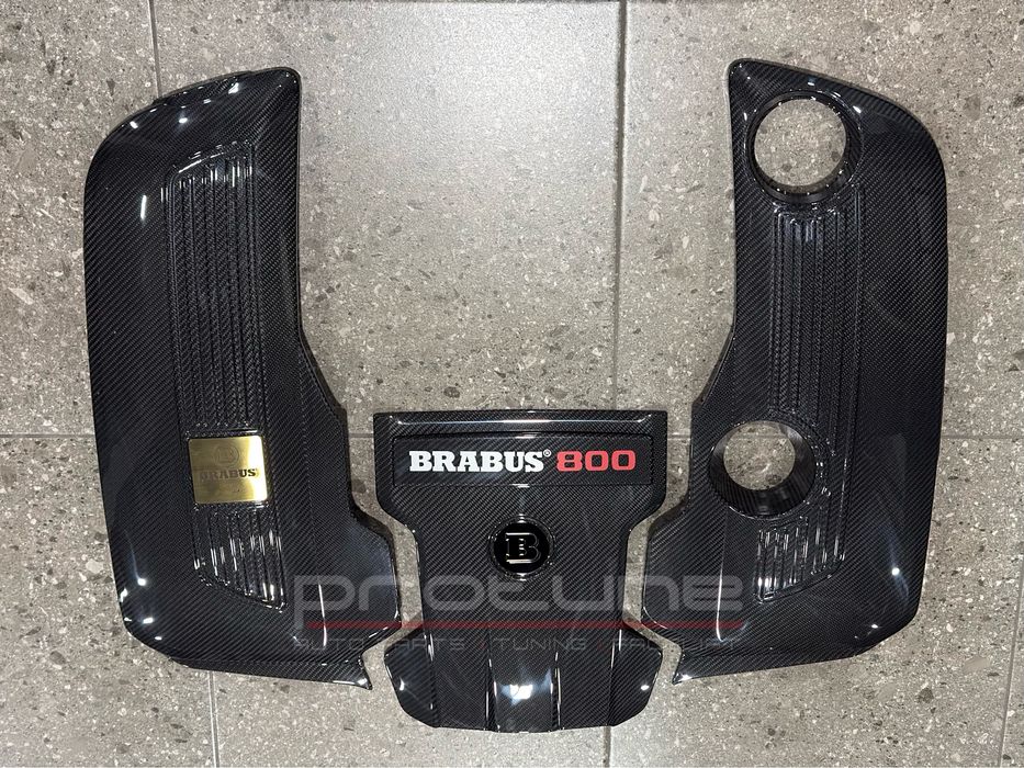 Накладка двигателя BRABUS 2025+ на двигатель Mercedes W465 G63 Карбон Крышка двигателя