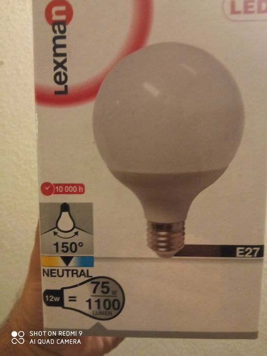 Candeeiro de teto com lâmpada led 12w