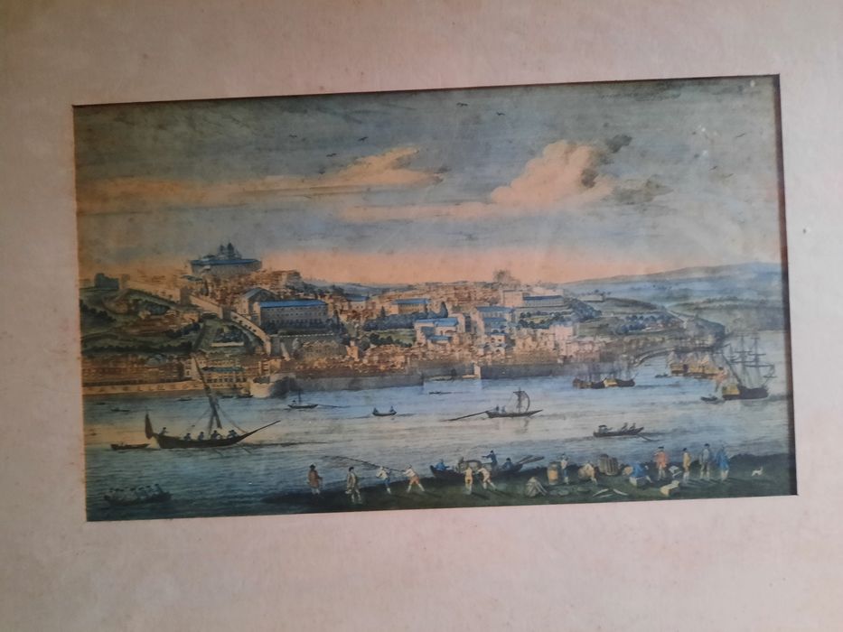 Gravura  antiga do  Porto