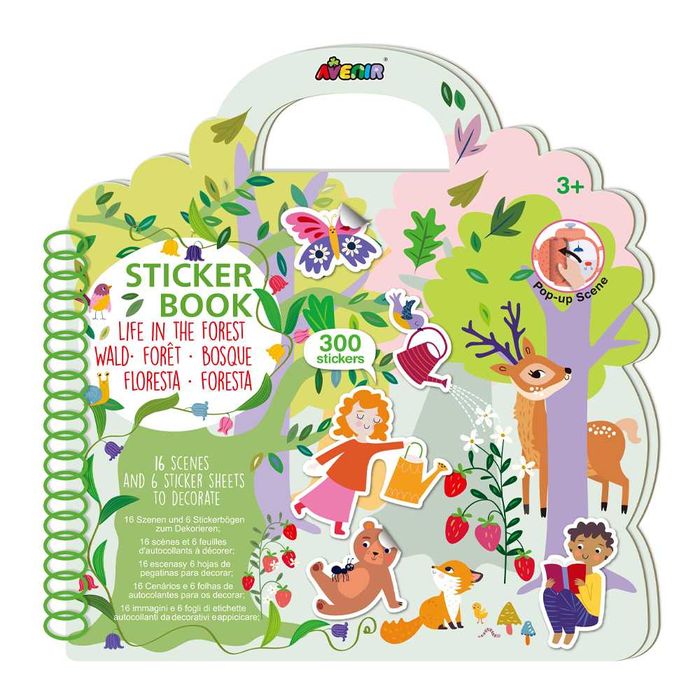 Avenir стікербук Лісове життя (300 наліпок) та Веселі переодягання 250