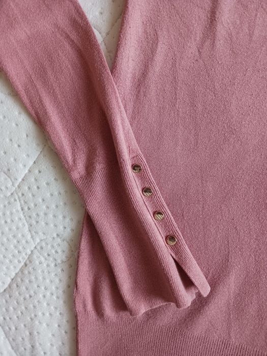 Zara pudrowy róż bluzka sweterek. Rozm. S