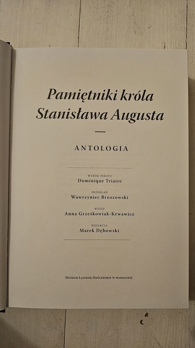 Pamietniki króla Stanisława Augusta - Antologia