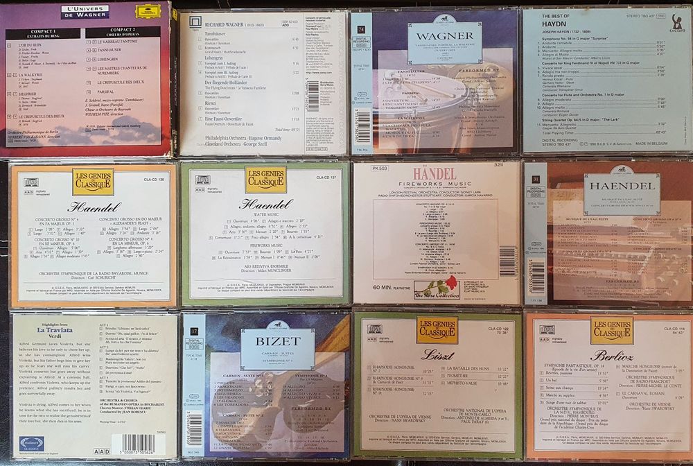 Classical music CDs. Bach, Puccini, Schumann, Wagner, Handel, etc.64584212250242123