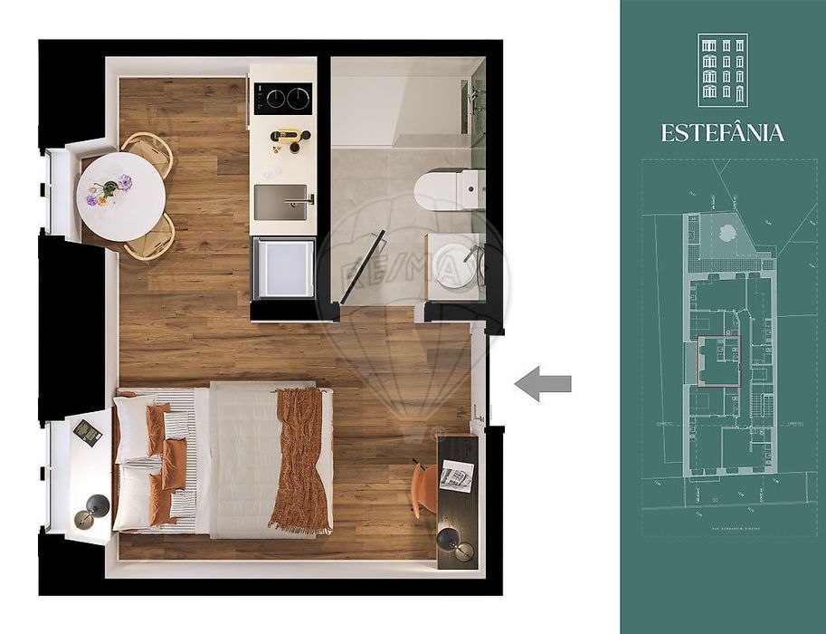 Apartamento T0 para venda