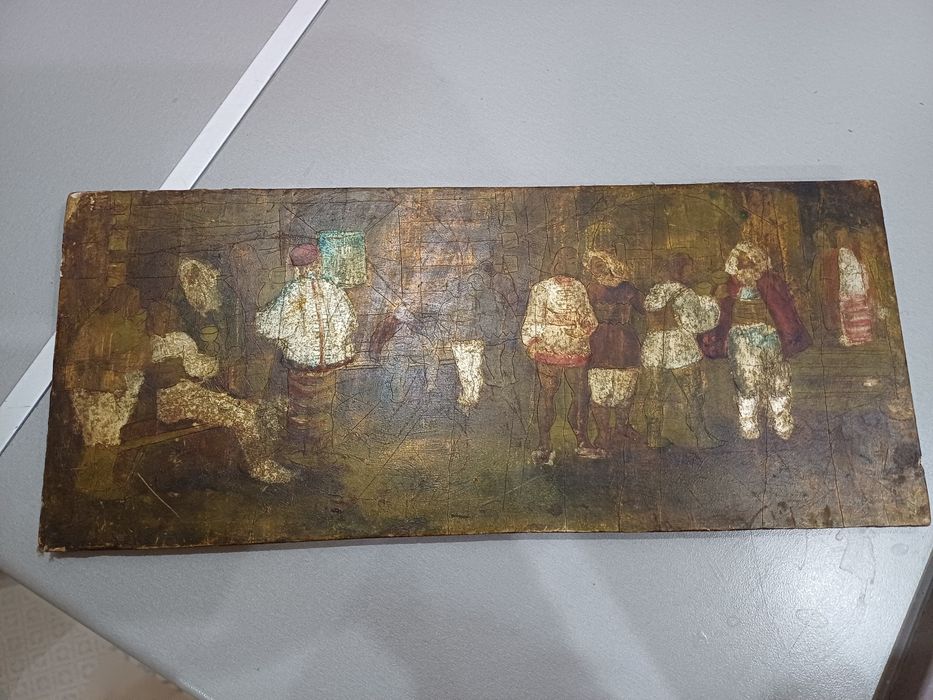 Zabytkowy obraz olejny na drewnie