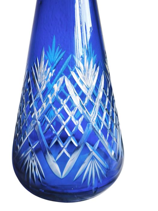 Garrafa de cristal lapidado