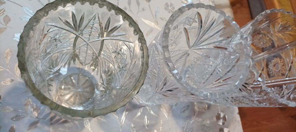 Zestaw wazony kryształowe