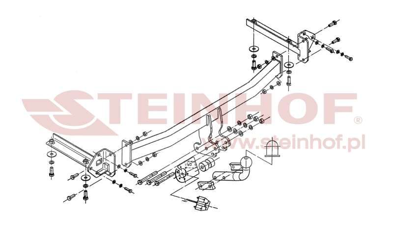 HAK HOLOWNICZY + Wiązka 7Pin do Honda Civic Hatchback od 2006 do 2011