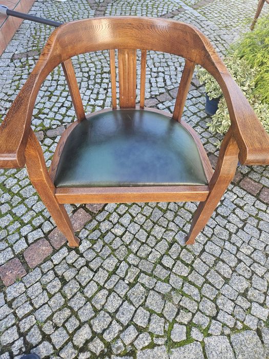 Fotel do biurka dębowy