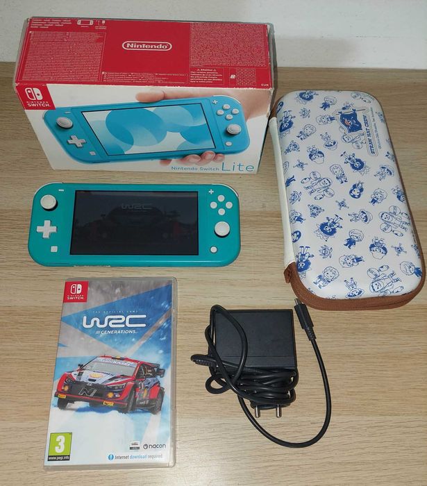 Nintendo Switch Lite Azul Turquesa + WRC generations + Bolsa One piece