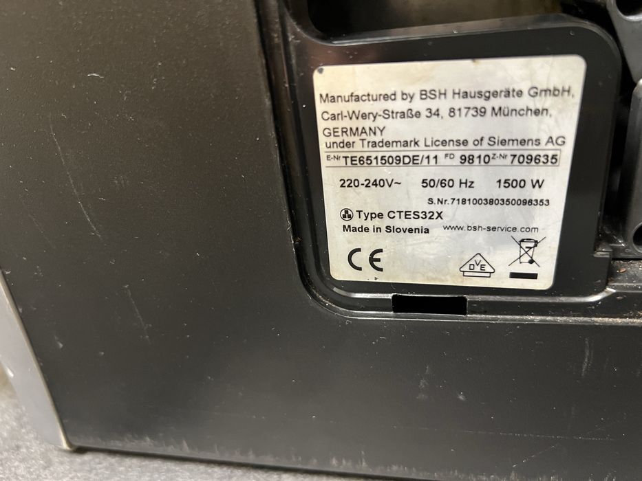 #1729 Siemens eq6 s100 latte cappucinno automat ekspres kawa