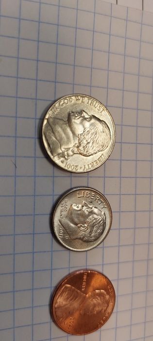 4 monety USA cent amerykański coins  każda inna