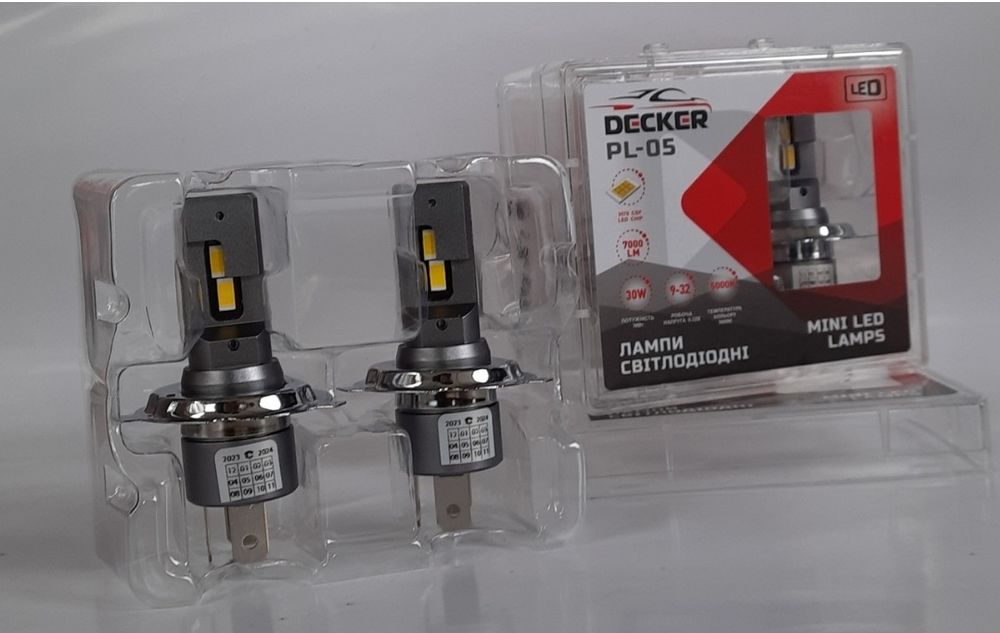 Лампи LED H4 H1 H7 H3 H11 PSX24 PSX26 DECKER PL-05 5000K  12v 24v