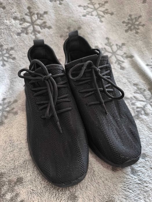 Czarne buty sportowe damskie adidasy siatki lekkie rozmiar 38