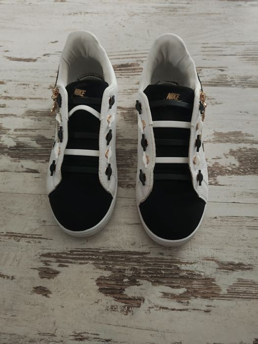 Trampki Nike  czarno białe