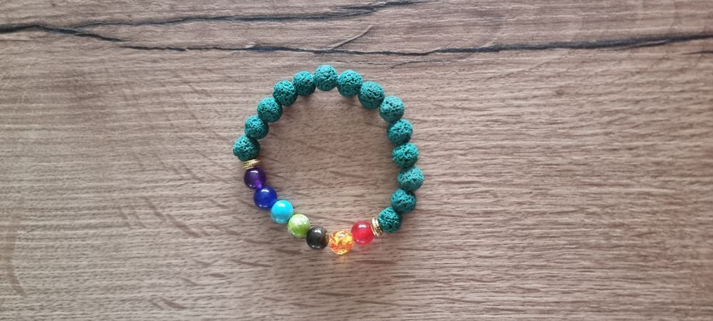 Pulseiras 7 Chakras c/ Árvore da Vida, Yin Yang