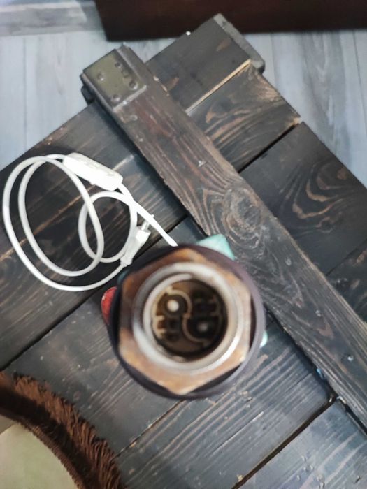 Ciekawa francuska stara lampa Vintage