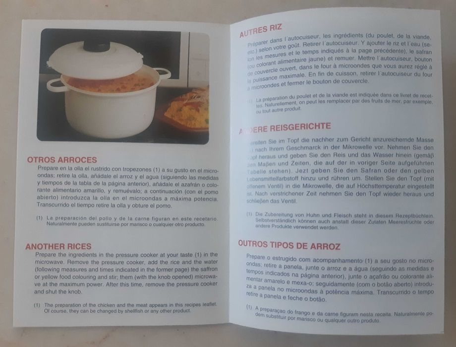 Panela para Cozinhar no Micro-ondas c/Manual de Instruções + Receitas