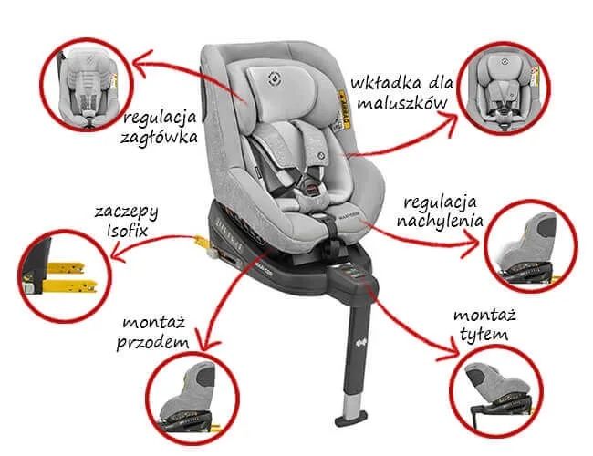 Maxi Cosi Beryl - fotelik samochodowy 0-25 kg Nomad Grey