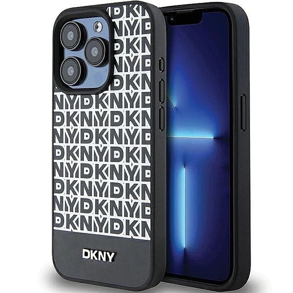 Etui DKNY Leather Printed Pattern Metal Logo MagSafe na iPhone 15 Pro