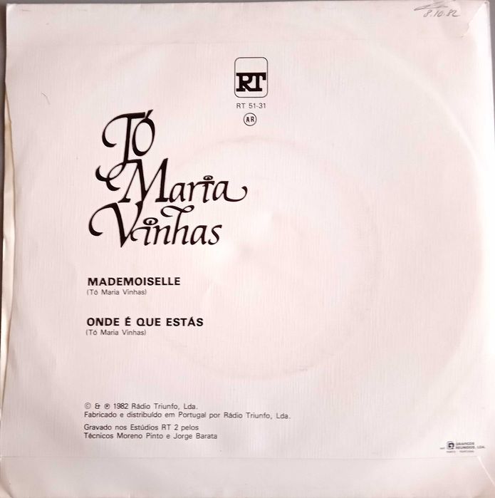 Tó Maria Vinhas	- - - - -	Mademoiselle	- - - - -	Single