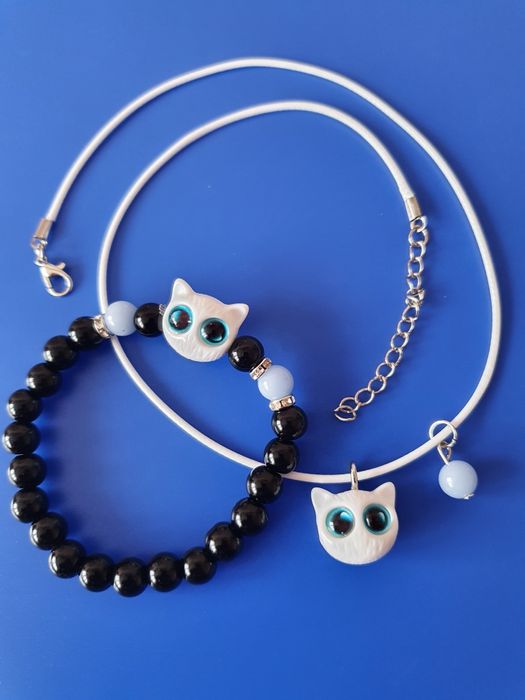 Komplet biżuterii bransoletka i naszyjnik