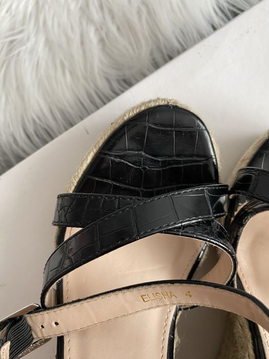 PrettyLittleThing 37 sandały na koturnie koturny oplecione jutą