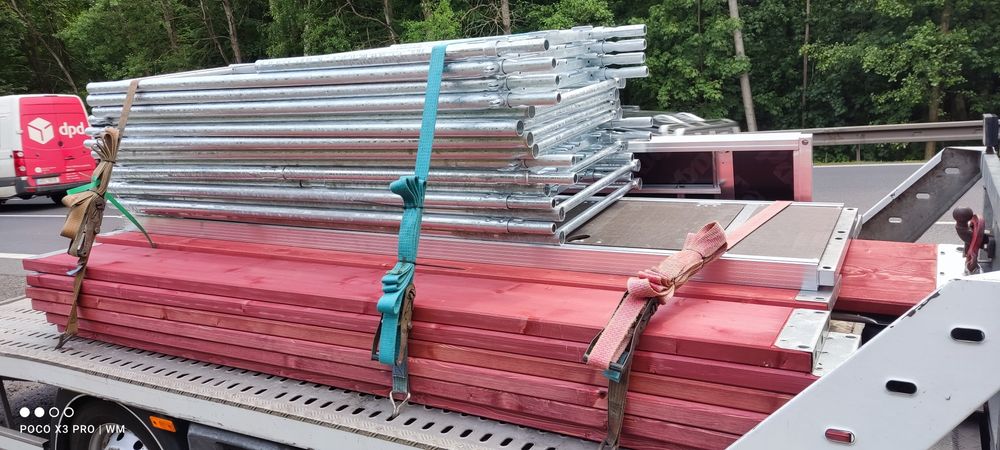 Rusztowanie elewacyjne ramowe  100m2 15x6.4 nowe z certyfikatem