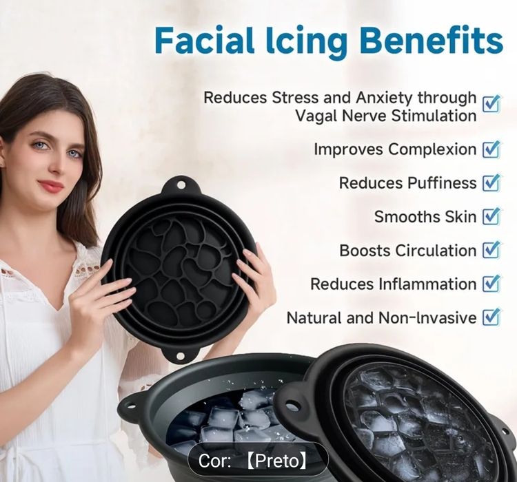 Kit gelo facial em silicone