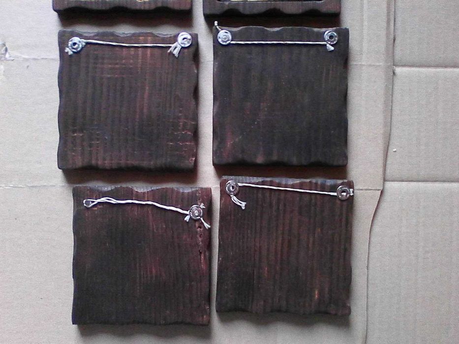 6 pequenos quadros antigos