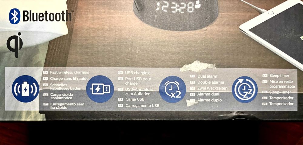 Bluetooth Alarm Clock Radio PHILIPS Performance64172193971330122