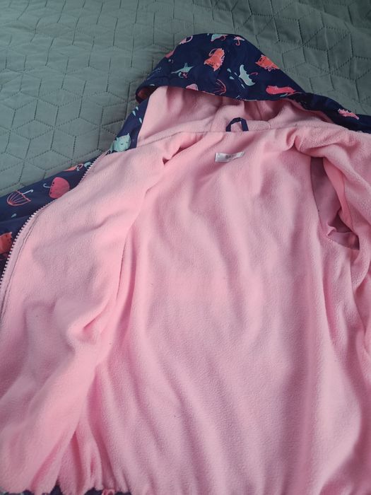 Kurtka przeciwdeszczowa ocieplona polarem 80