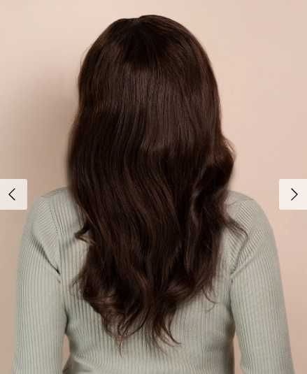 Peruka Lace Front 18" chocolate brown - 100% Prawdziwe Włosy