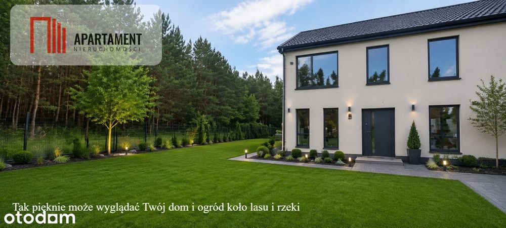 Dom do własnej aranżacji, las, rzeka, cisza