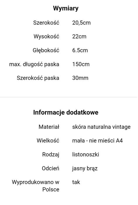 Męska torba ze skóry vintage Canaletto